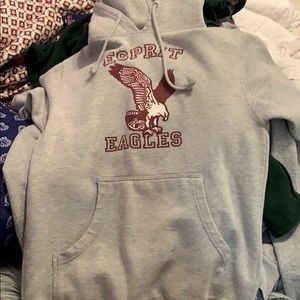 Gray eagles hoodie